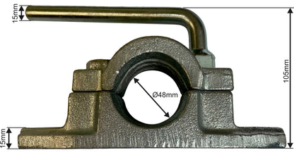 Clamp for Ribbed Jockey Wheel HD 48mm Bolt-on.