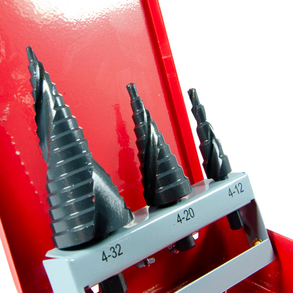 3 Piece M2 Step Drill Set