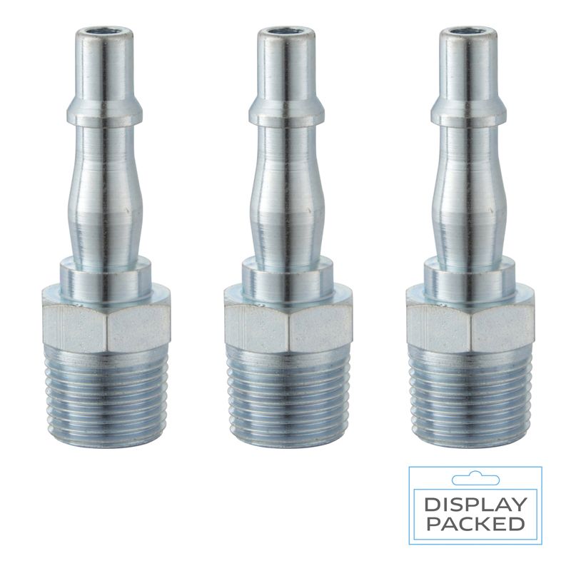 3 x Standard Adaptors Male Thread R 1/4