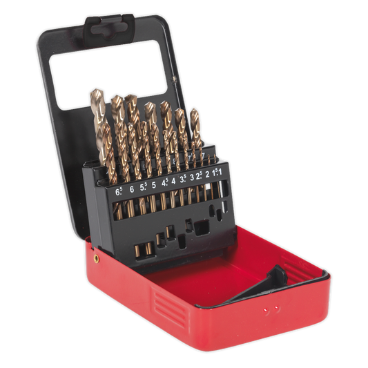 HSS Cobalt Fully Ground Drill Bit Set 19pc