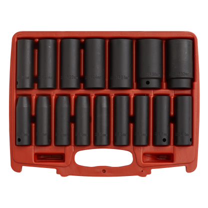 Premier Deep Impact Socket Set 1/2"Sq Drive 16pc