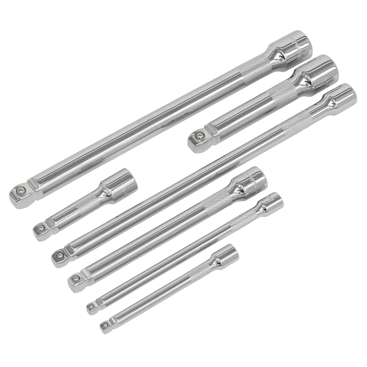 Premier Wobble/Rigid Extension Bar Set 1/4", 3/8" & 1/2"Sq Drive 7pc