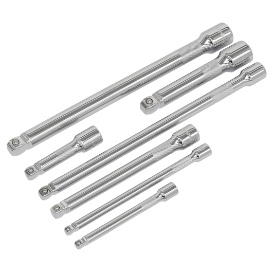 Premier Wobble/Rigid Extension Bar Set 1/4", 3/8" & 1/2"Sq Drive 7pc