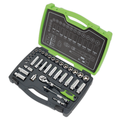 Premier Socket Set 3/8"Sq Drive 34pc