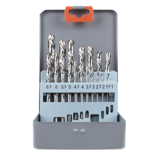 Left-Hand Spiral Drill Bit Set 19pc