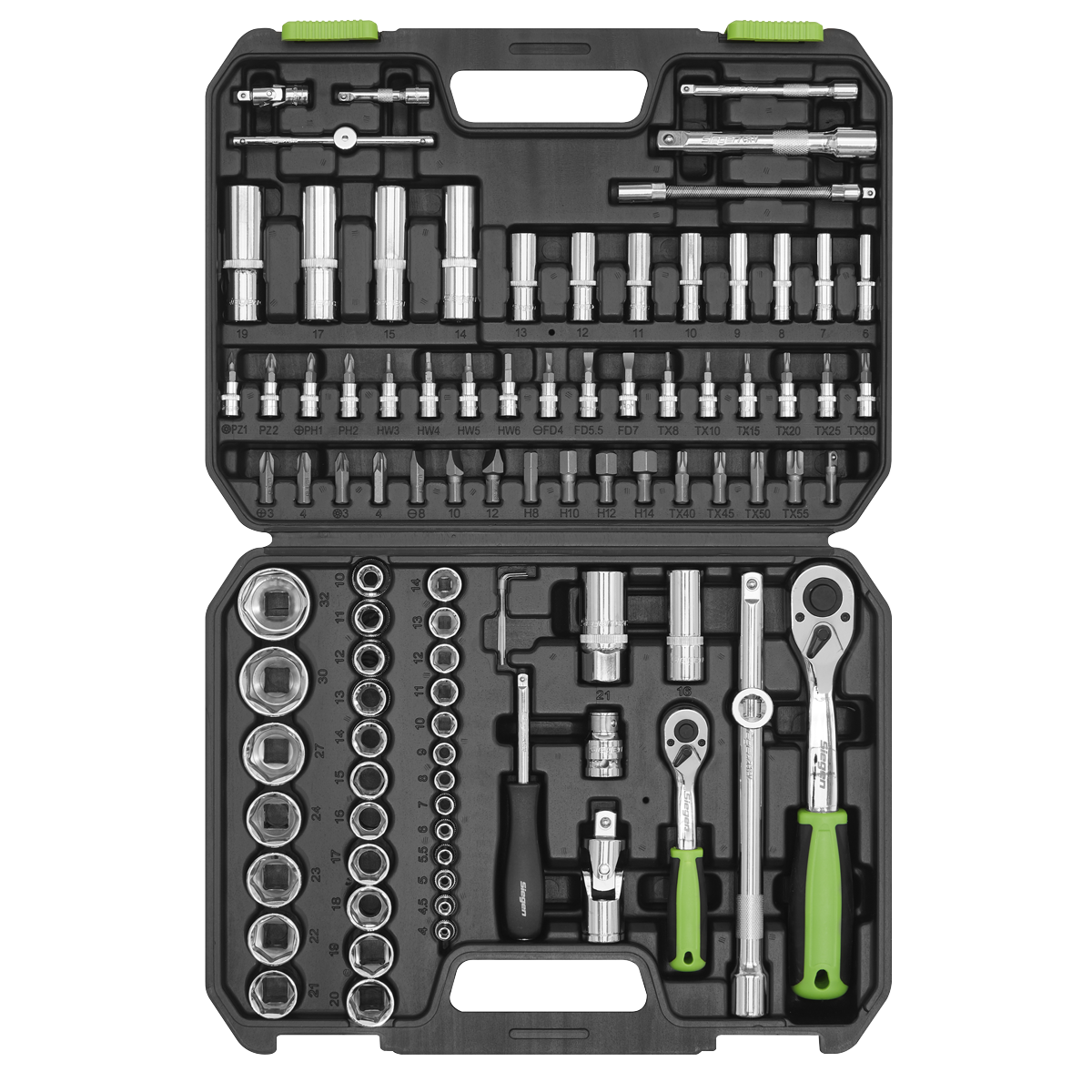 Siegen Socket Set 1/4" & 1/2"Sq Drive 94pc