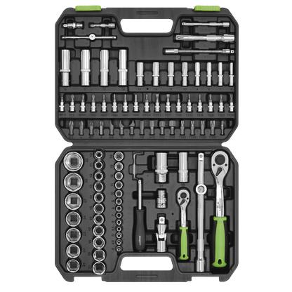 Siegen Socket Set 1/4" & 1/2"Sq Drive 94pc